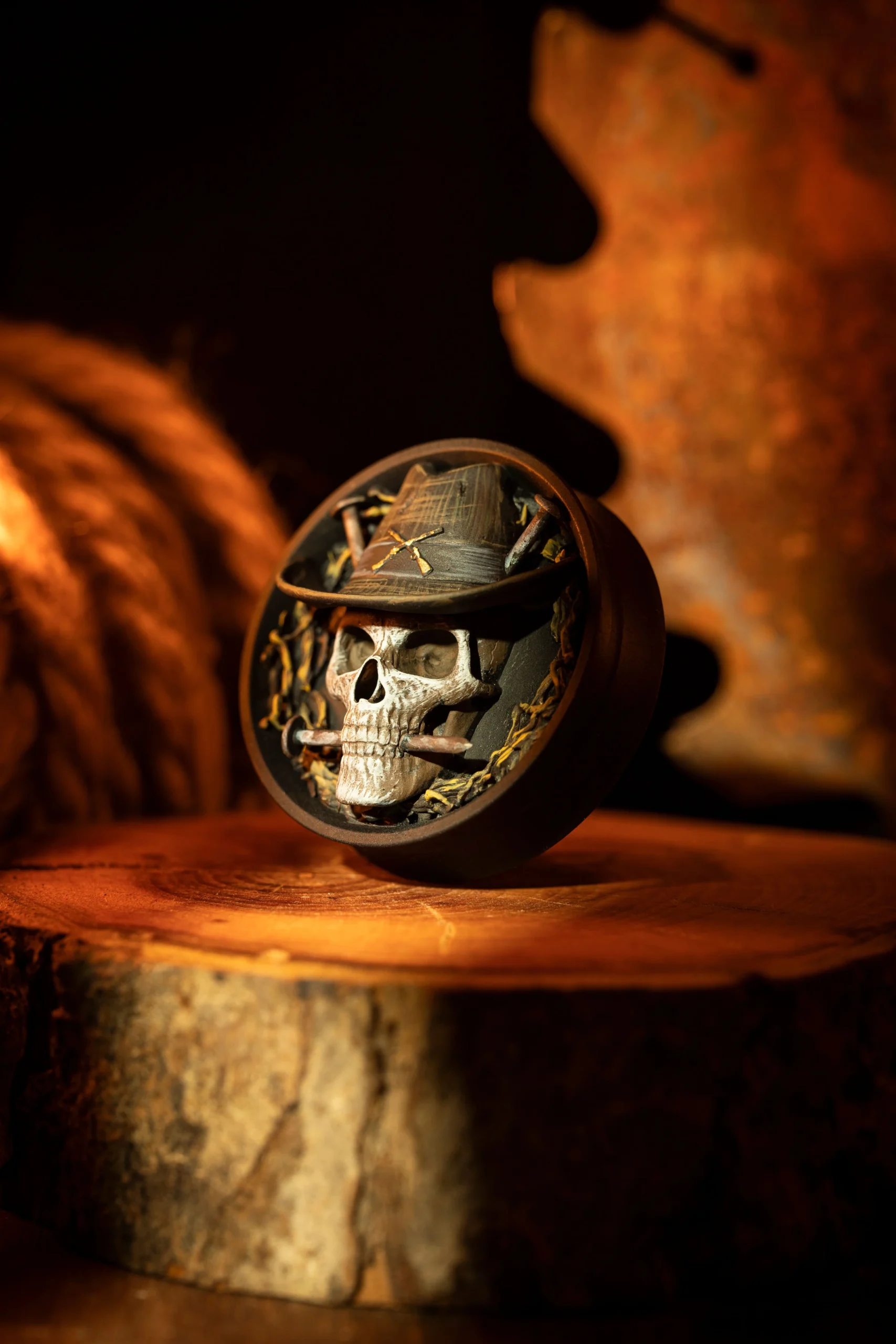 Cowboy Skull - Double Flared Ear Plugs - Image 2