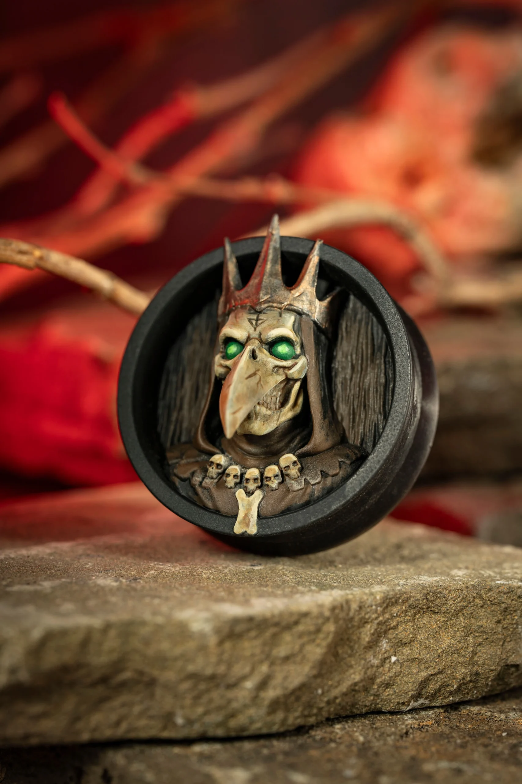Bone King - Skull Crown - Double Flared Ear Plugs