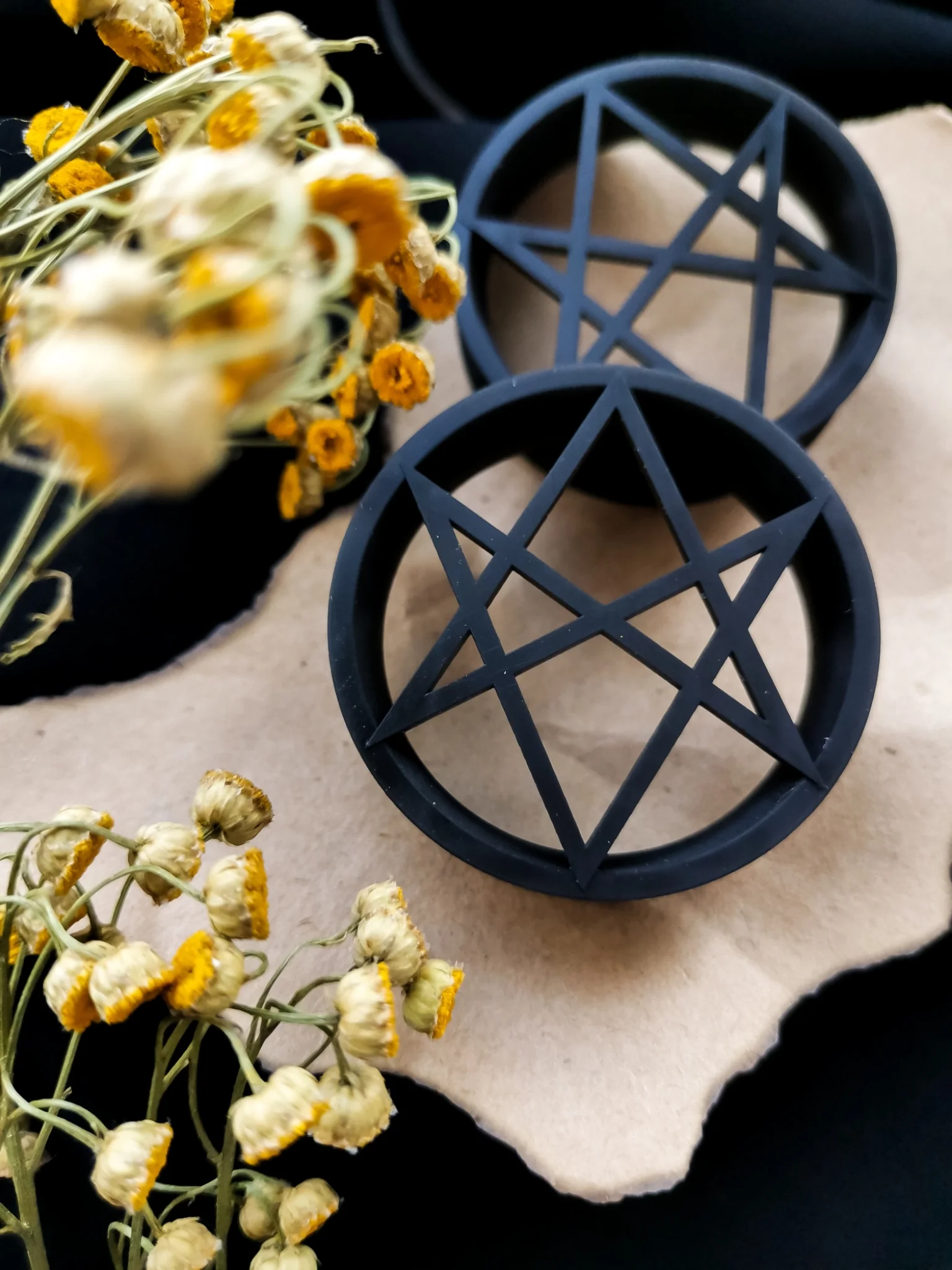 Witch's Hexagram - Double Flared Ear Tunnels - Image 5