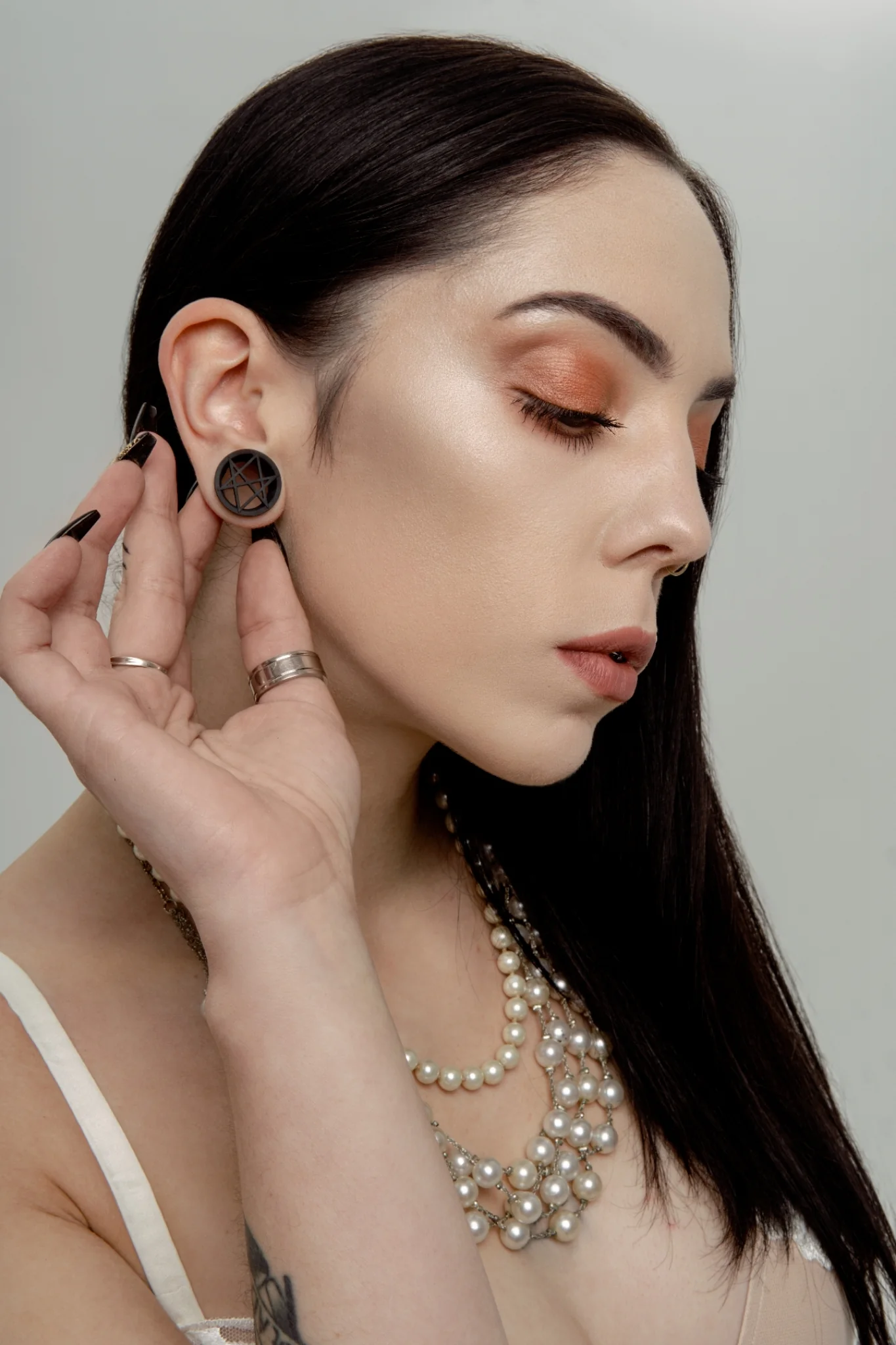 Witch's Hexagram - Double Flared Ear Tunnels - Image 4