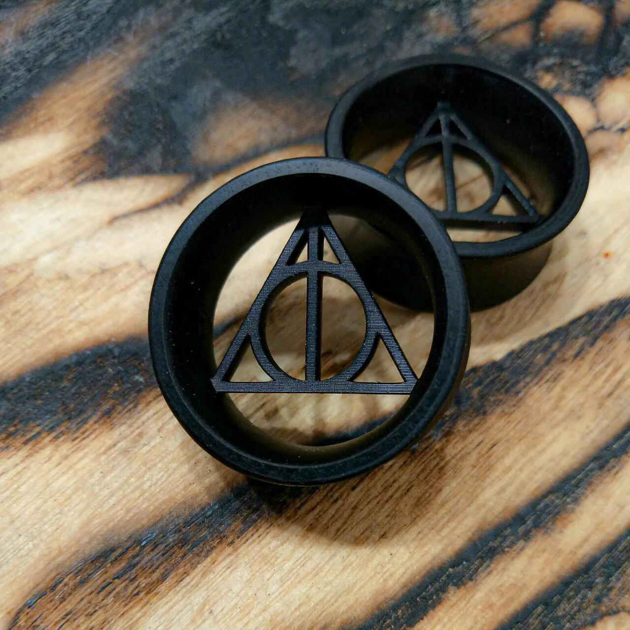 Deathly Hallows - Double Flared Ear Tunnels