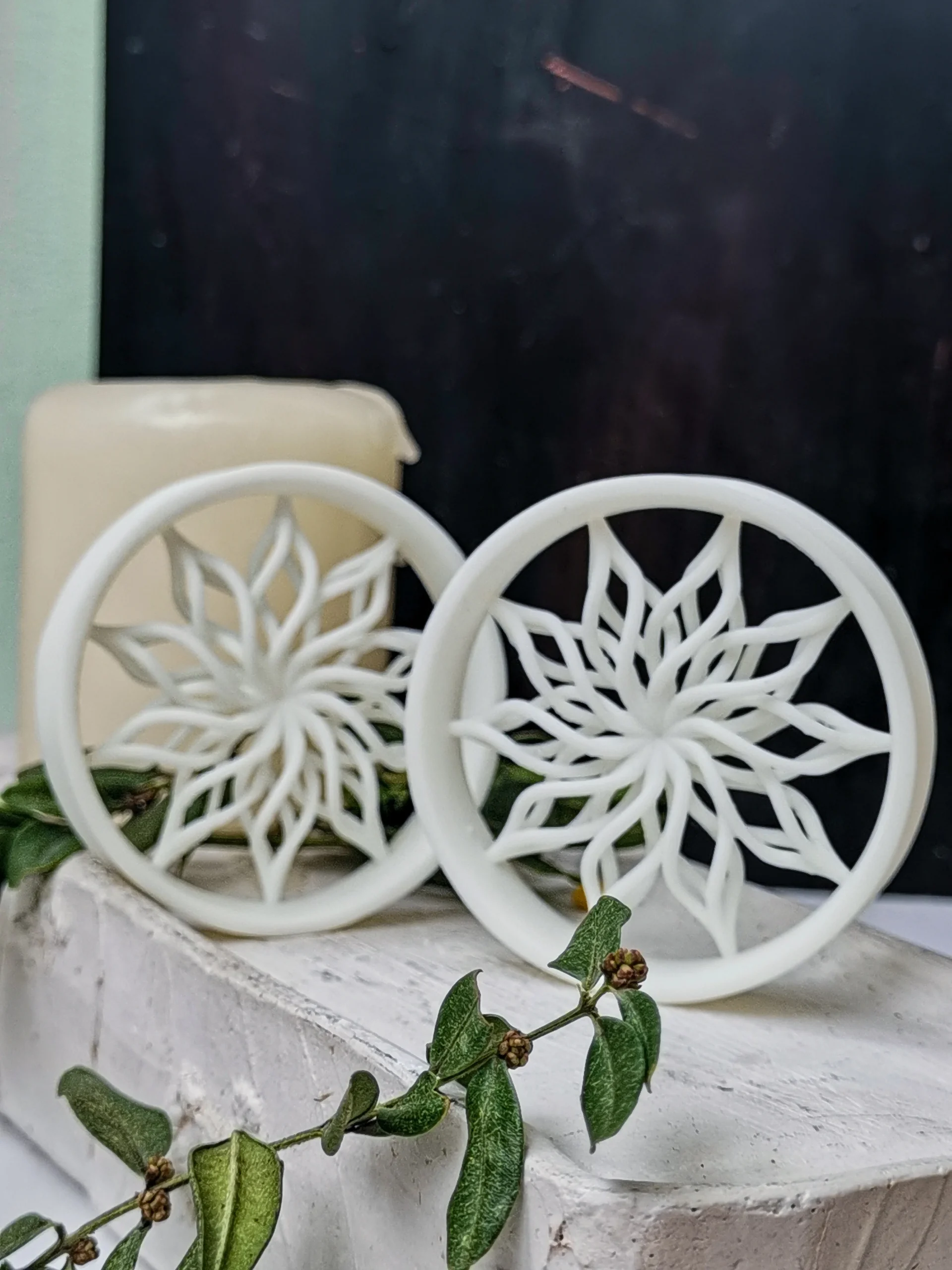Snowflake - Double Flared Ear Tunnels - Image 6