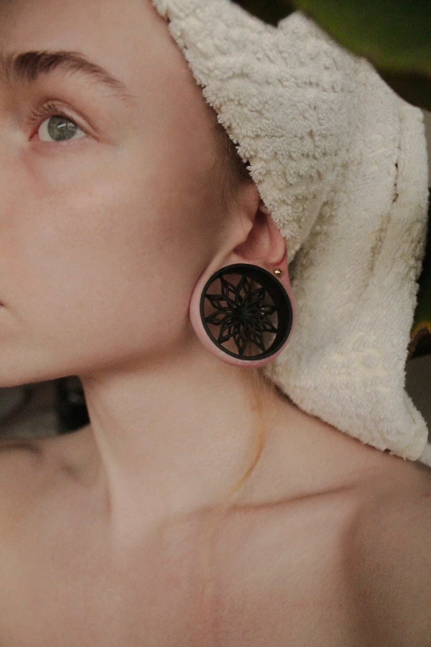Snowflake - Double Flared Ear Tunnels - Image 2