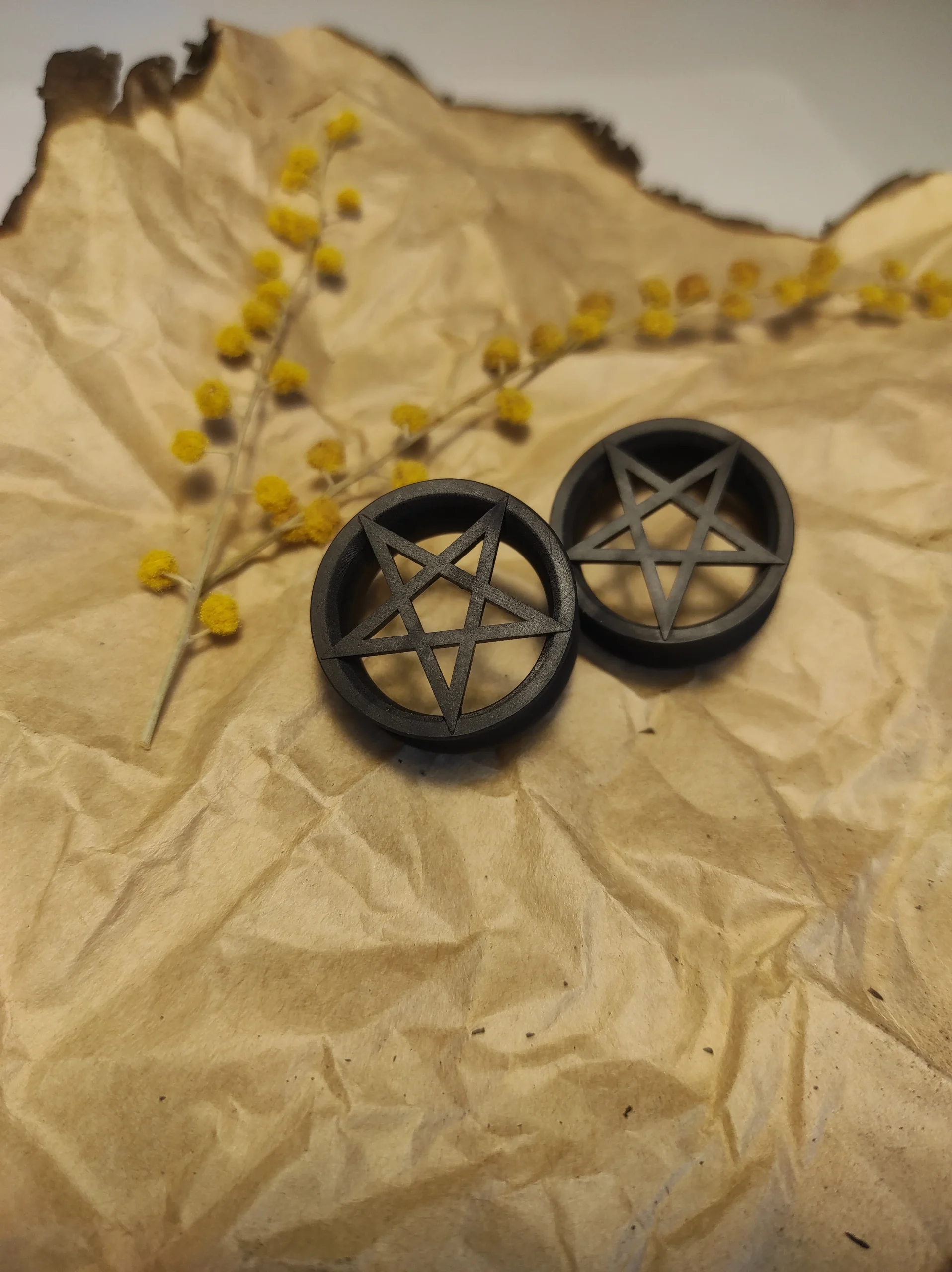Pentagram - Double Flared Ear Tunnels - Image 4