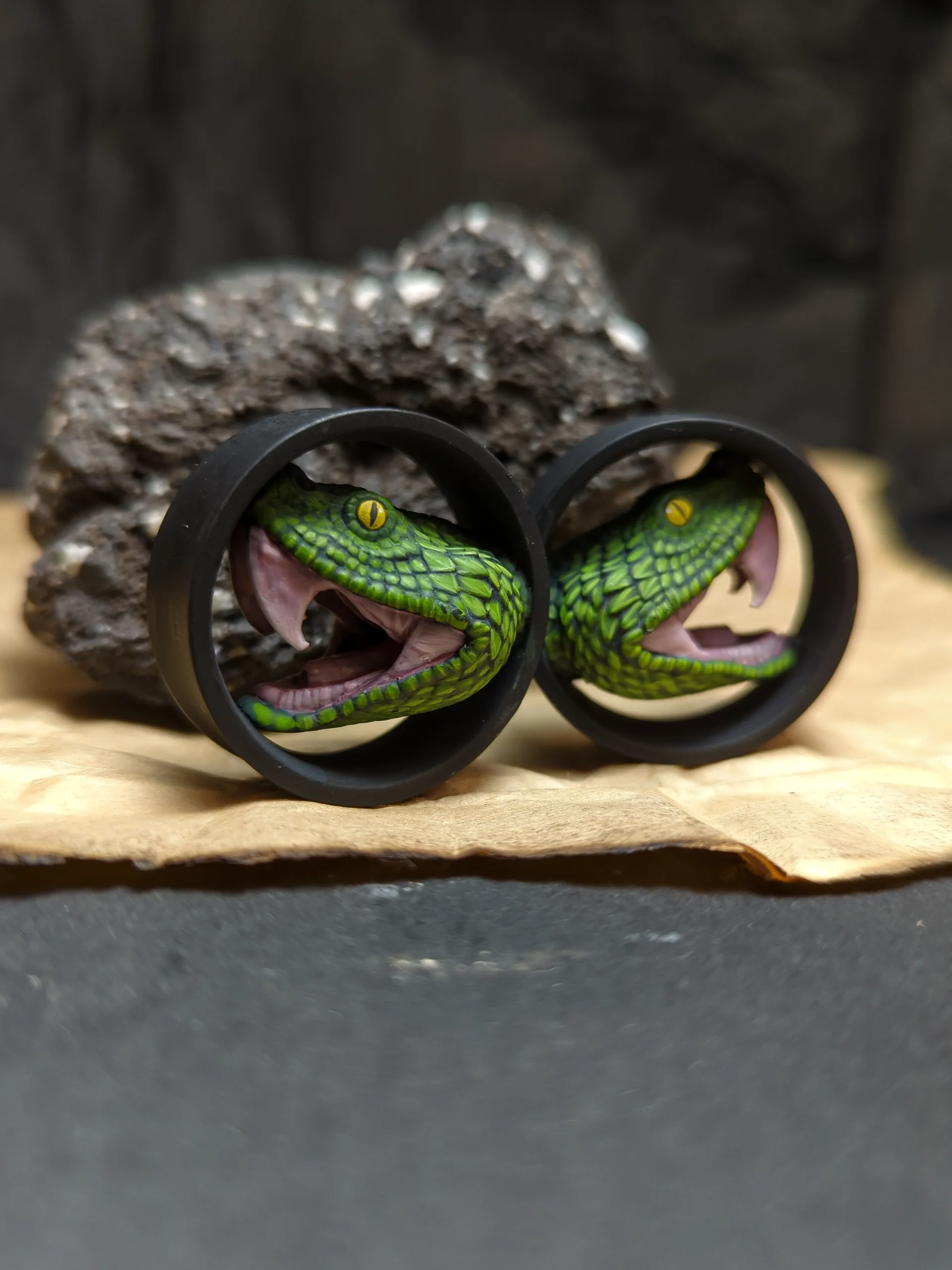 Snakes - Double Flared Ear Plugs