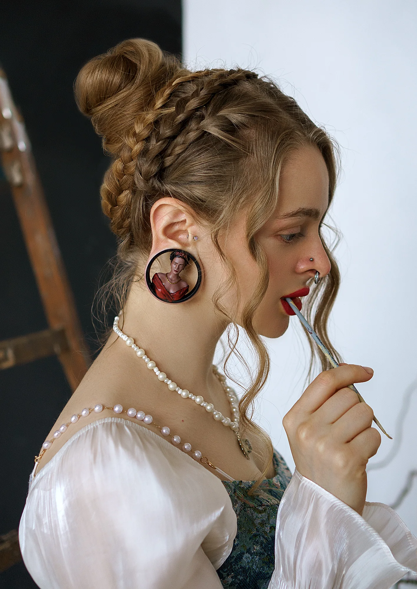 Frida Kahlo - Double Flared Ear Tunnels - Image 7