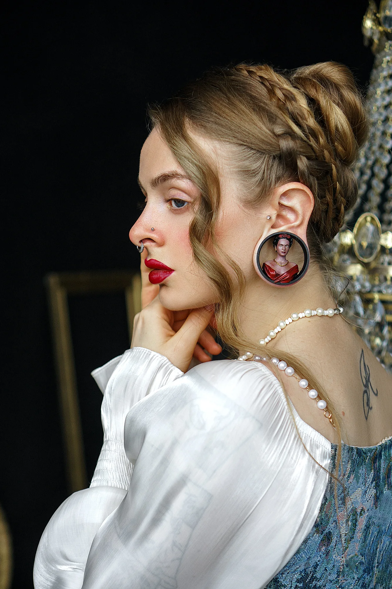 Frida Kahlo - Double Flared Ear Tunnels - Image 5