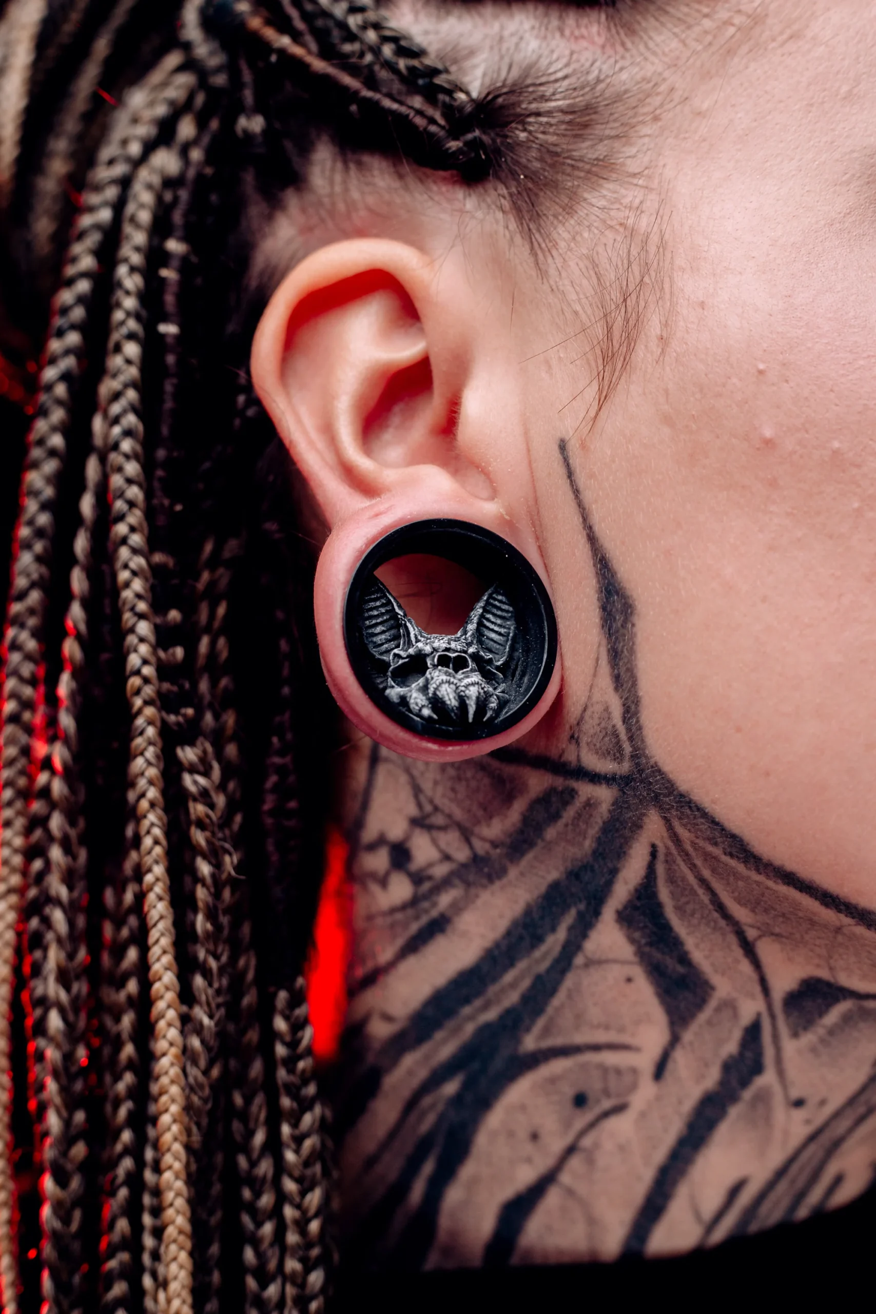 Bat Skull - Double Flared Ear Plugs - Image 2