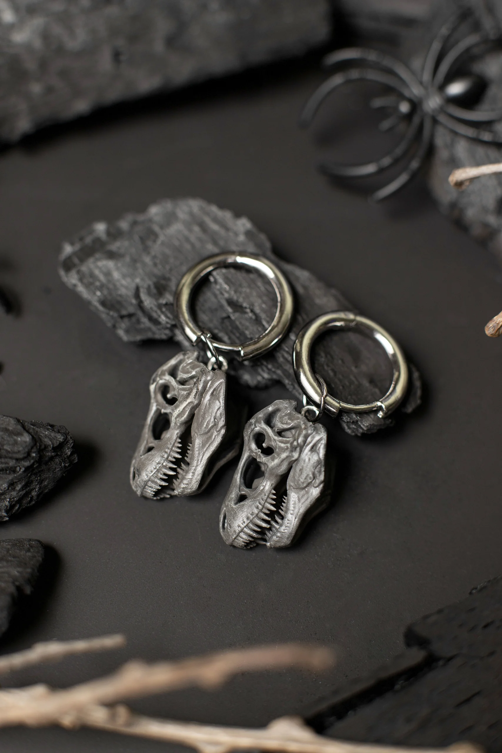 T-Rex Skull Earrings - Image 2