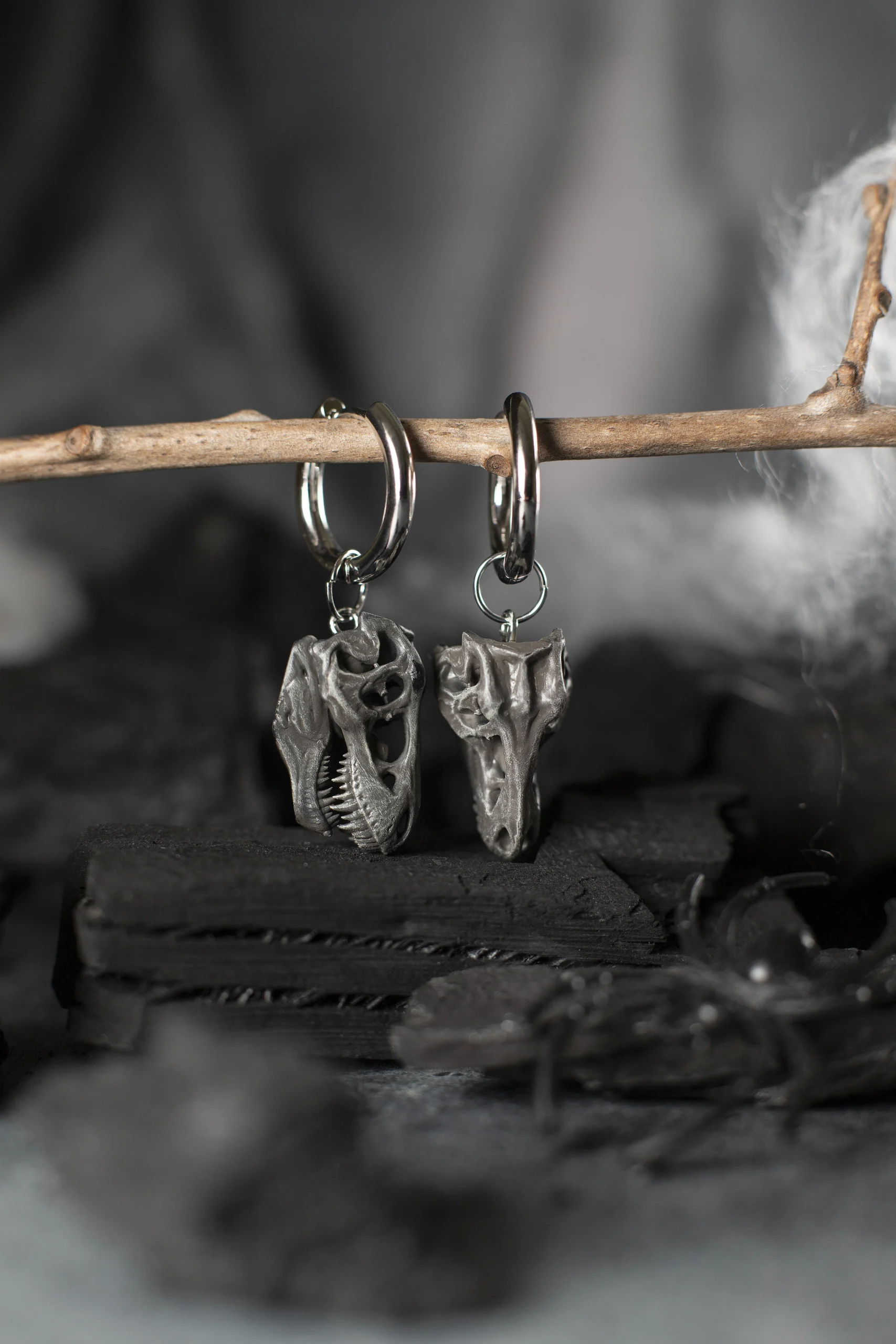 T-Rex Skull Earrings - Image 3