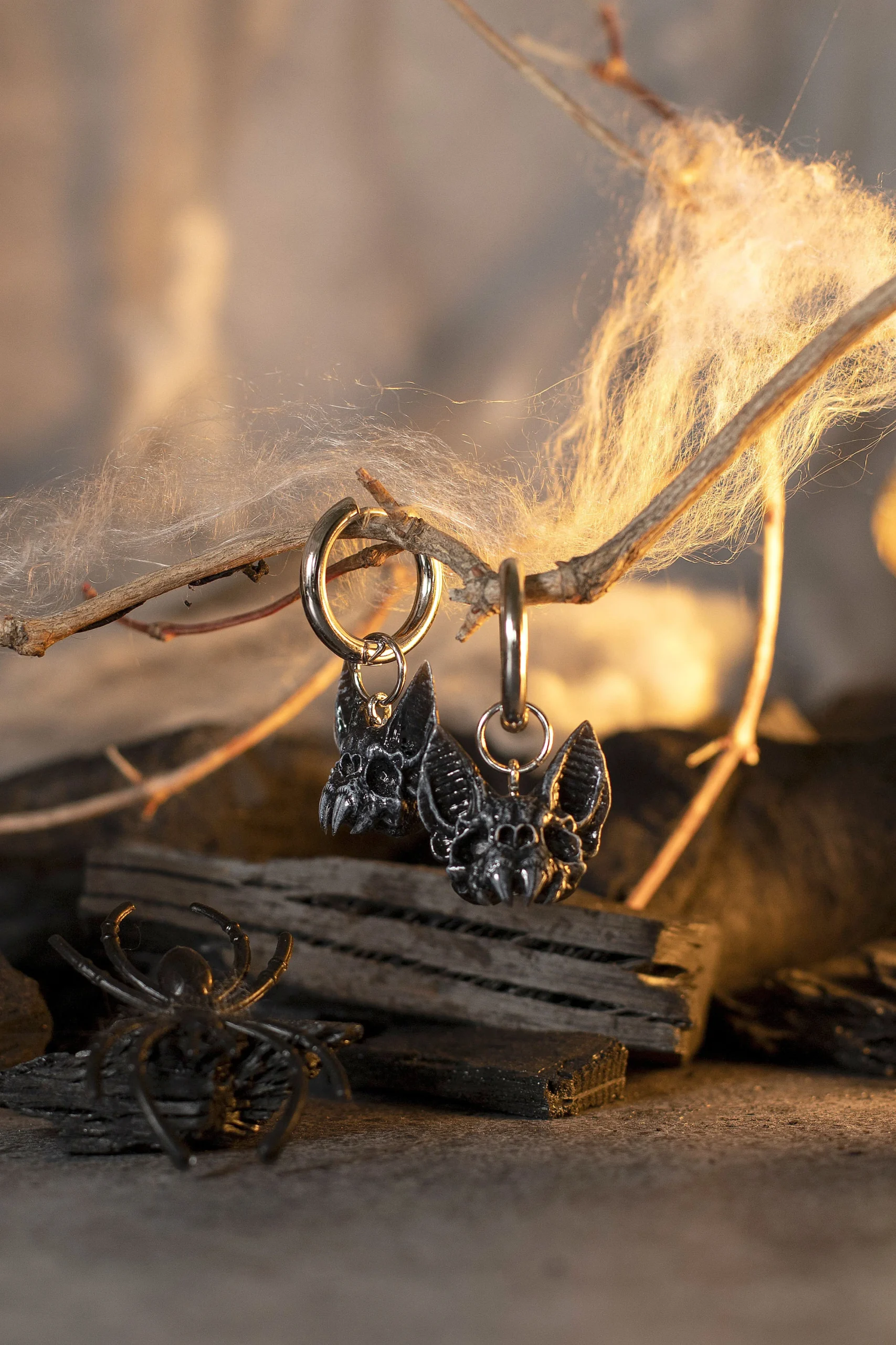 Bat Skull Earrings - Image 2