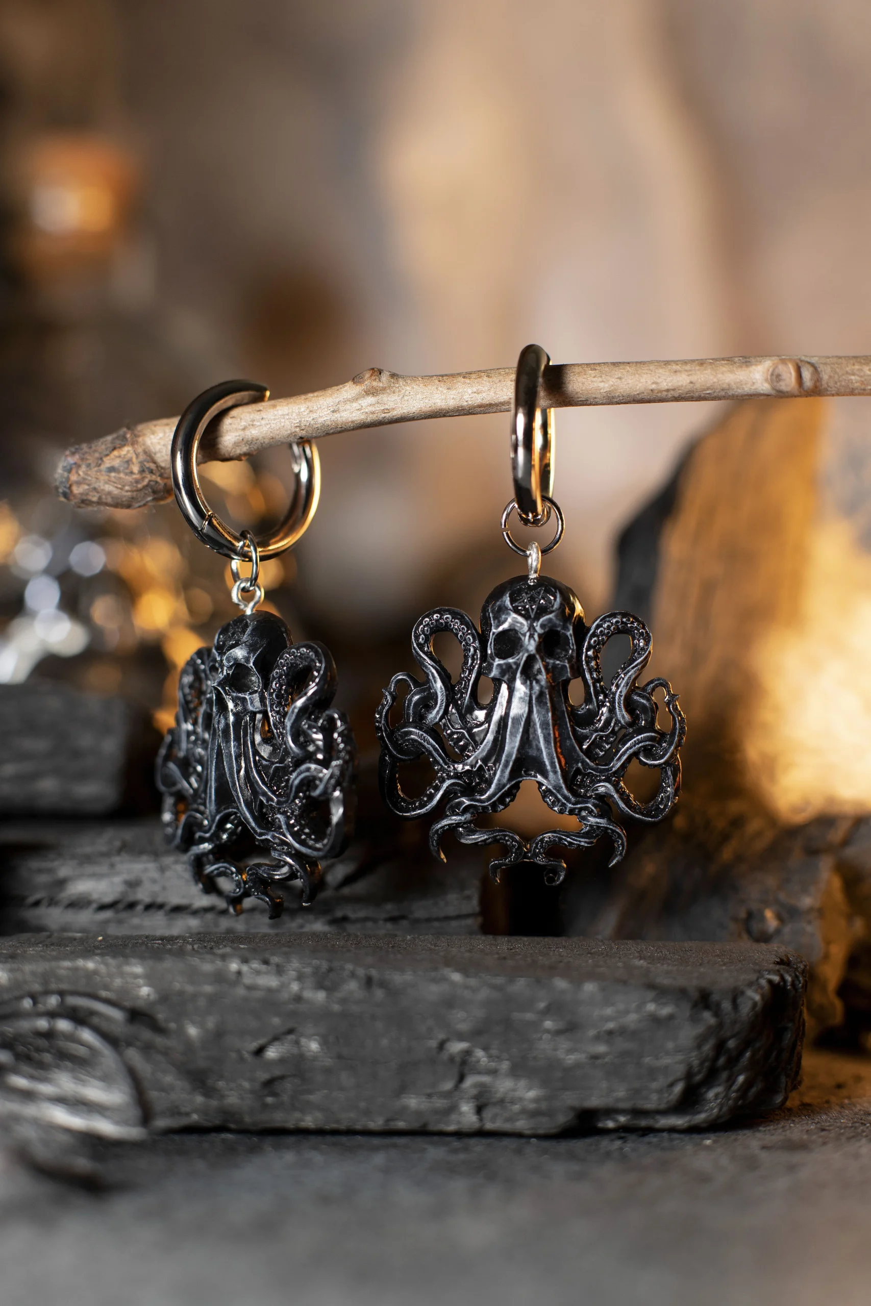 Satanic Octopus Earrings - Image 2