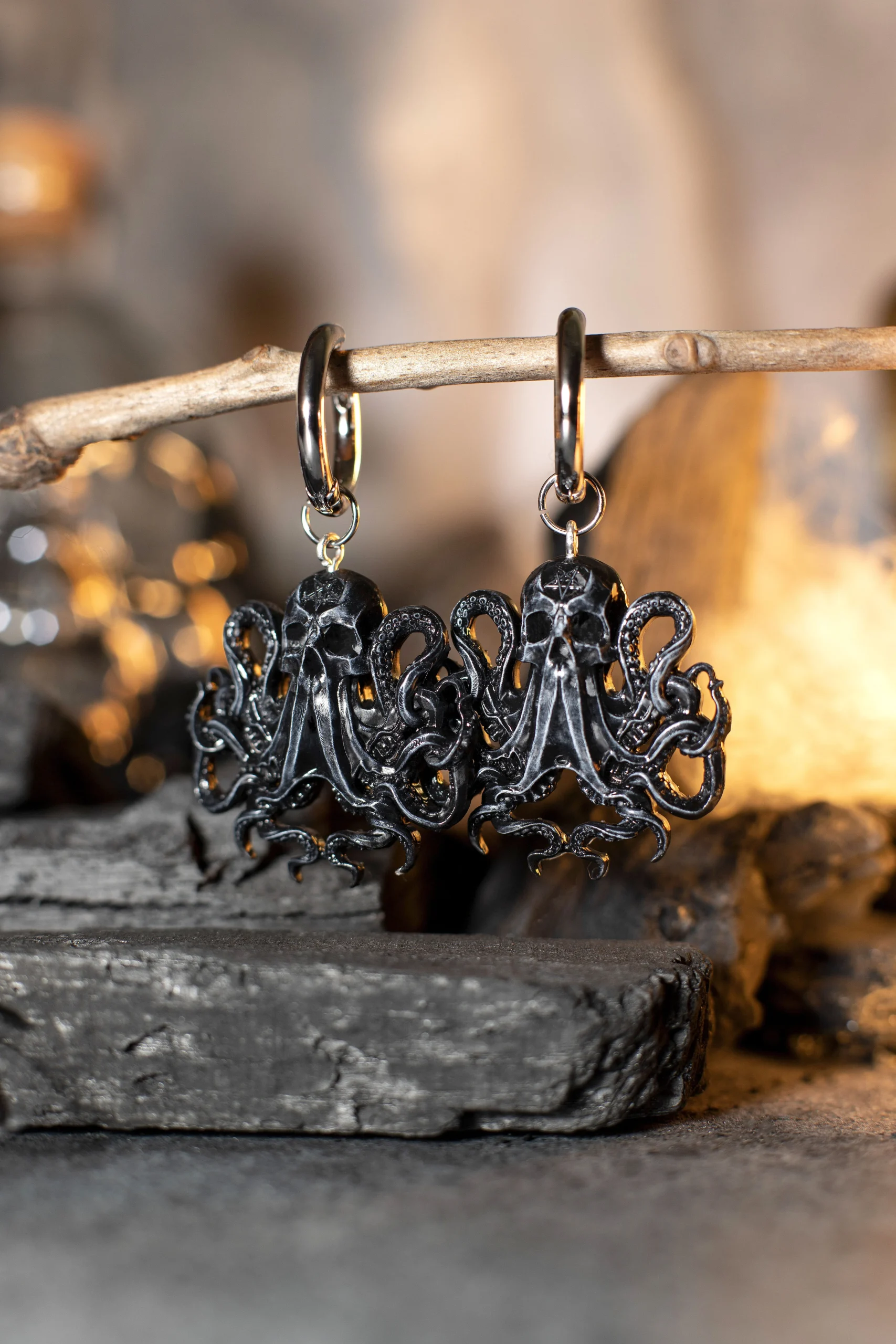 Satanic Octopus Earrings - Image 3