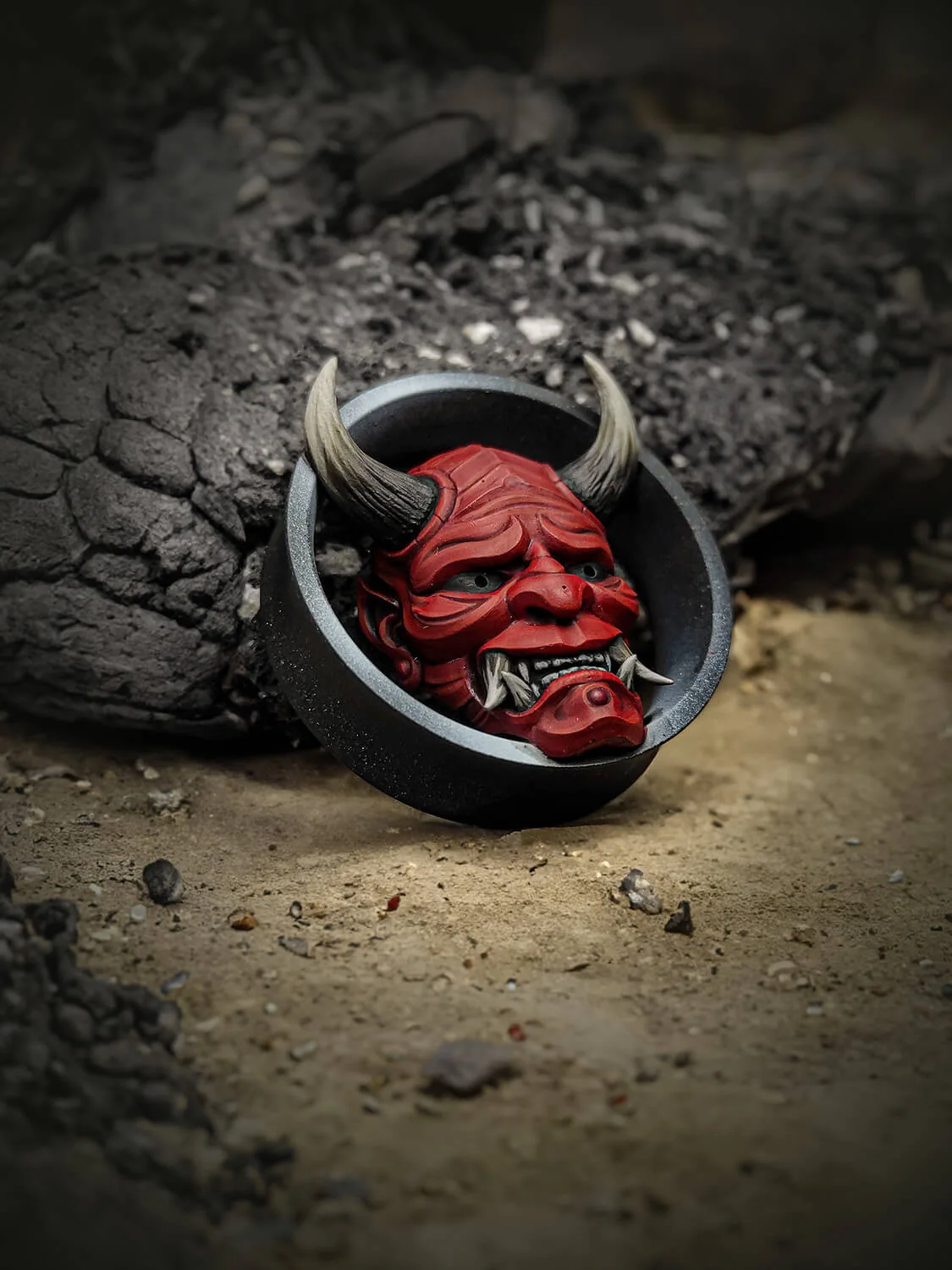 Hannya Mask - Double Flared Ear Plugs