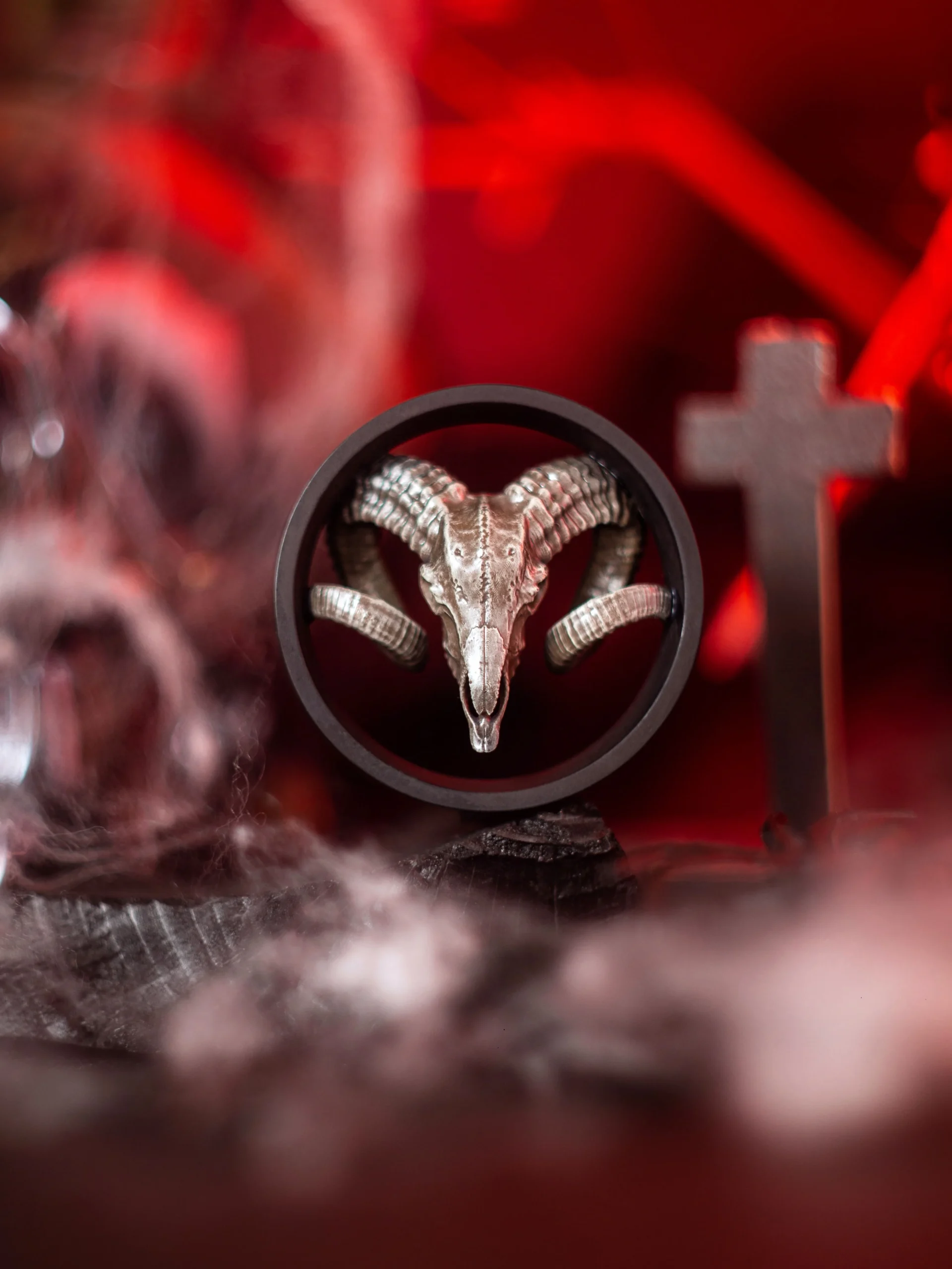 Ram Skull - Double Flared Ear Plugs - Image 2