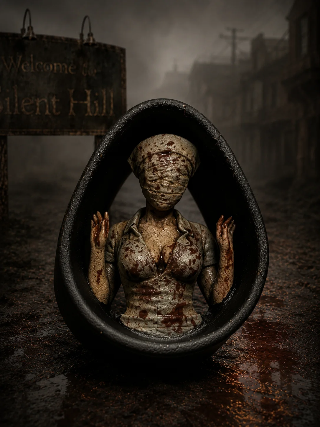 Silent Hill Nurse - Double Flared Ear Plugs