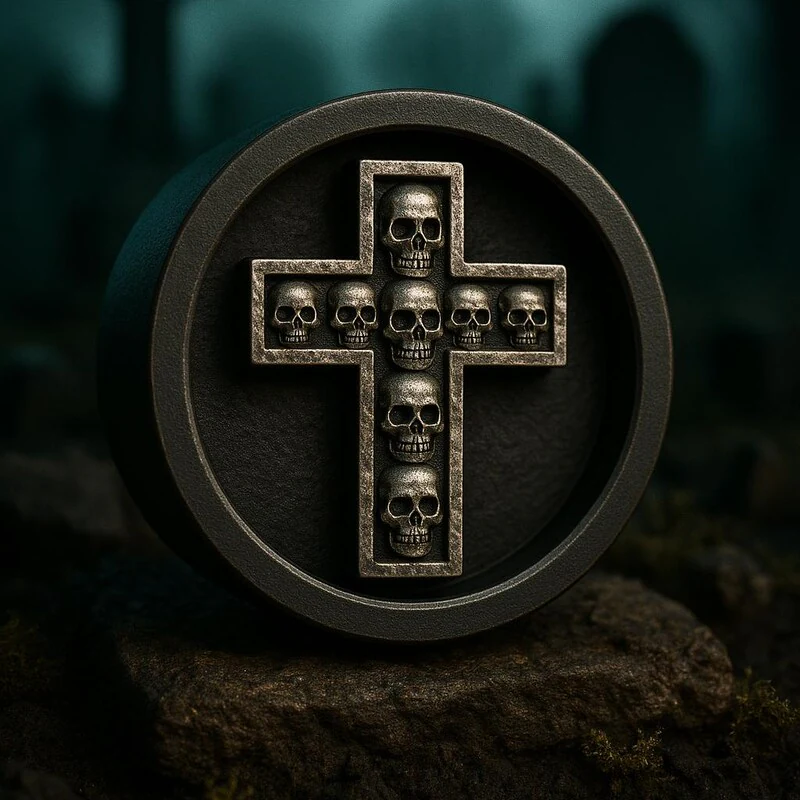 Skull Cross - Double Flared Ear Plugs