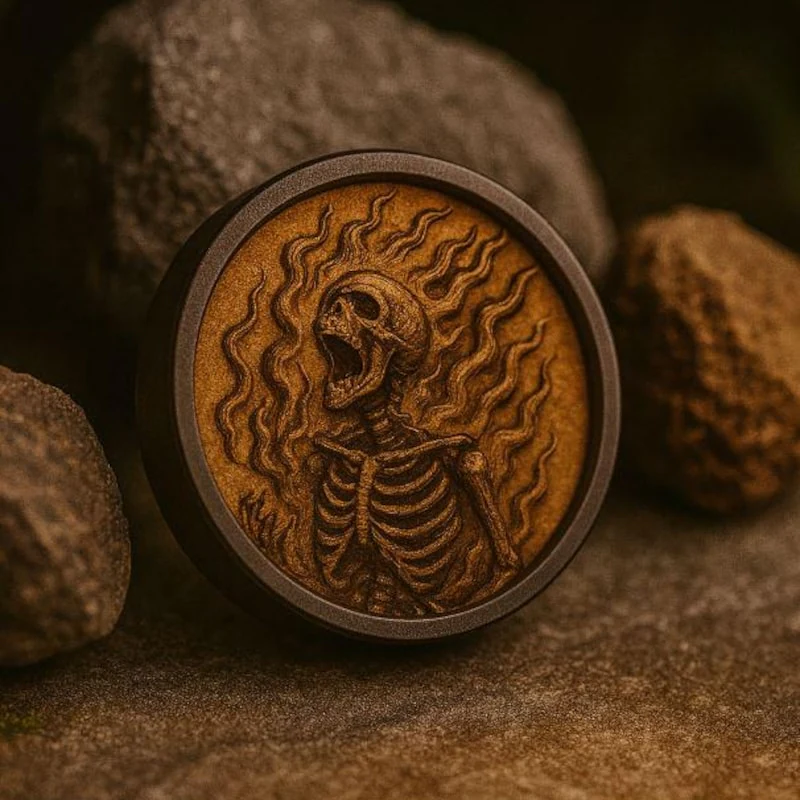 Burning Skeleton - Double Flared Ear Plugs