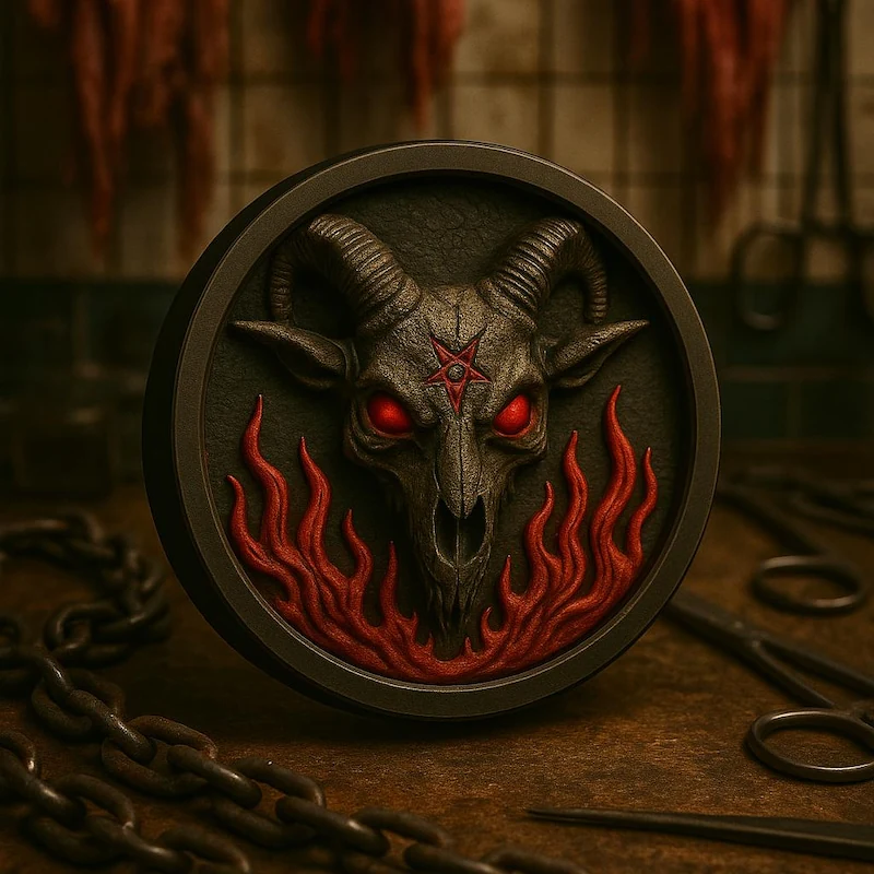 Goat Skull Sigil - Double Flared Ear Plugs