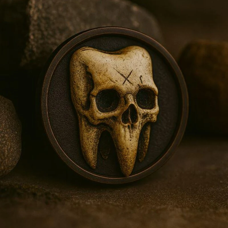 Tooth Skull - Double Flared Ear Plugs